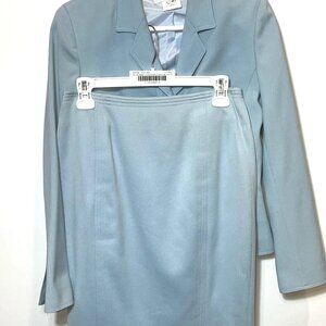 Vertigo Blue Blazer And Skirt 2-Piece Suit Set Career Size Medium